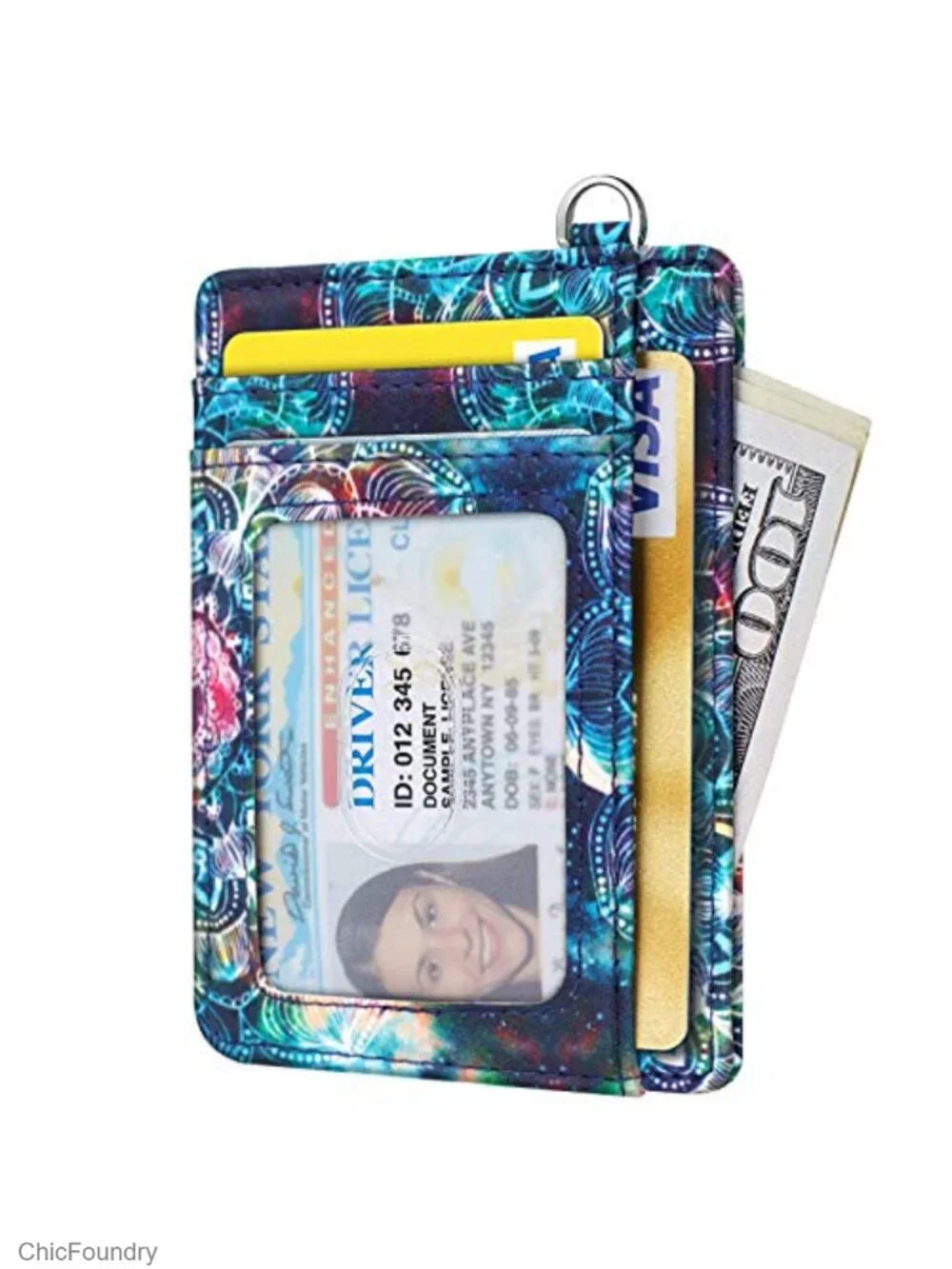 Minimalist Slim Faux Leather RFID Blocking Card Holder Wallet for Women